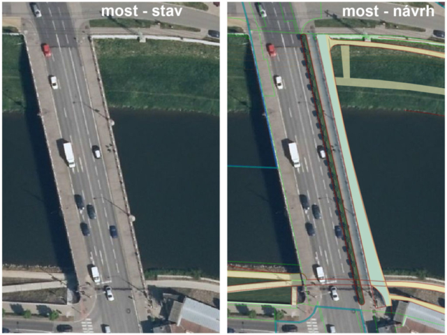 Humanizace silničního mostu na Velehradské třídě v Uherském Hradišti